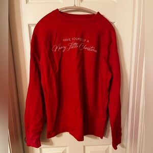 Women’s Like New Merry Christmas Red Crewneck Sweatshirt